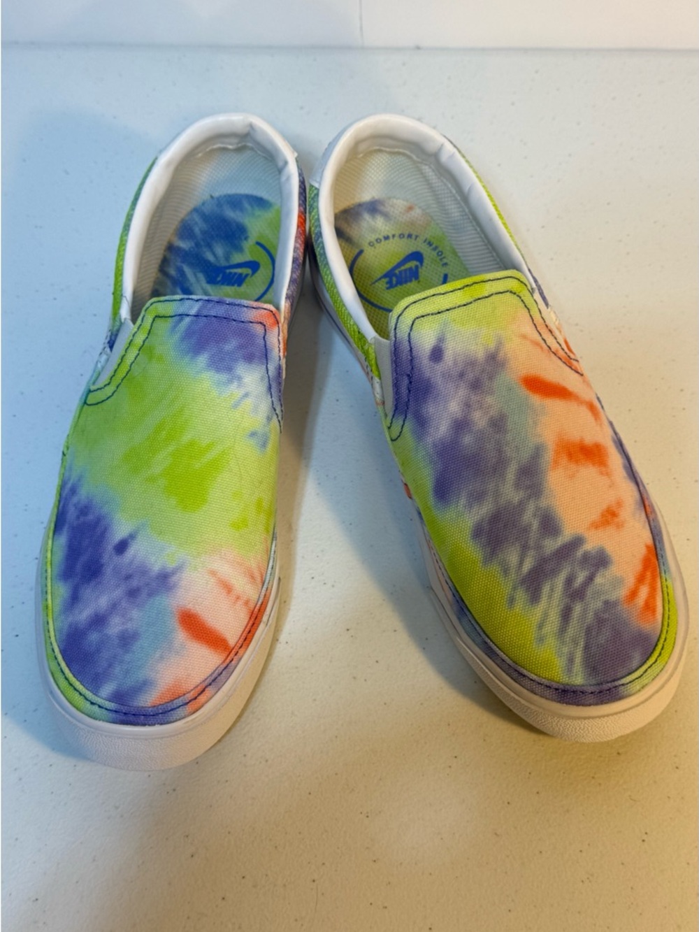 Nike Court Legacy Tie-Dye Slip-On Sneakers Womens Size 7 Multicolor Canvas NWOB - Picture 3 of 5